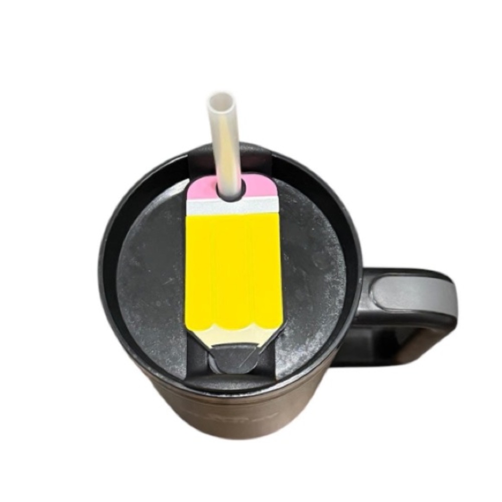 Yellow and Pink Stanley Pencil Cup Name Plate 40 oz Tumbler Accessories